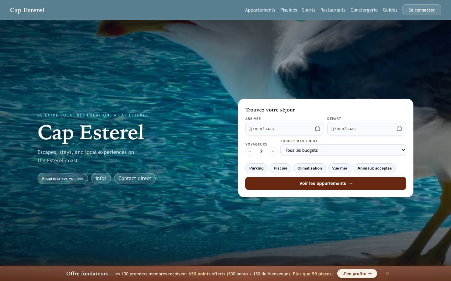 Aperçu du site cap-esterel.com
