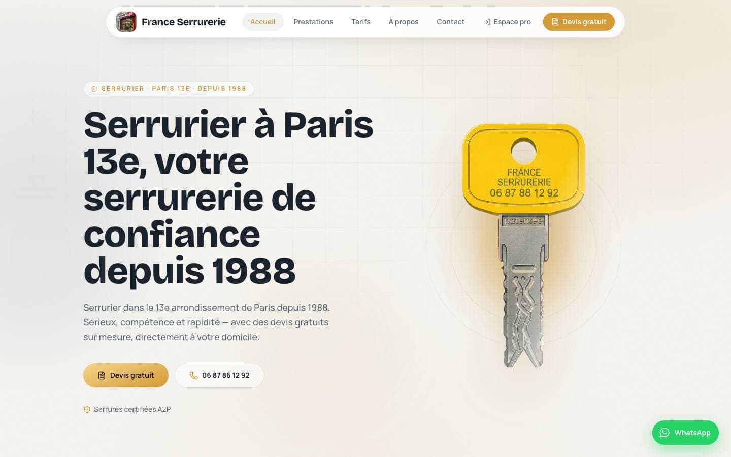 Aperçu du site franceserrurerie.fr